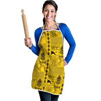 Papua New Guinea Heritage Motif Apron Yellow Version LT05 - Polynesian Pride