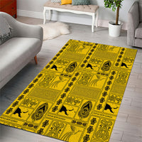 Papua New Guinea Heritage Motif Area Rug Yellow Version LT05 - Polynesian Pride
