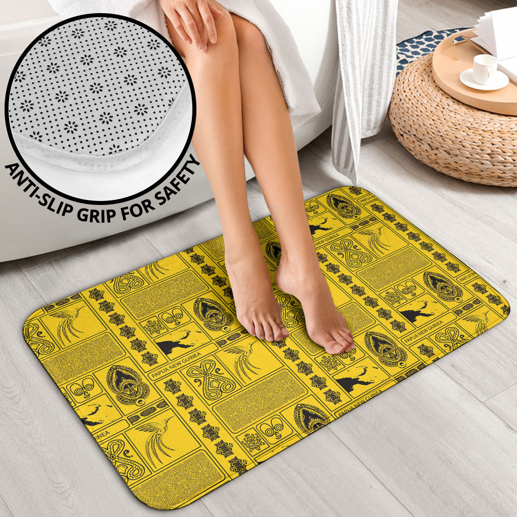 Papua New Guinea Heritage Motif Bathroom Set Yellow Version LT05 - Polynesian Pride