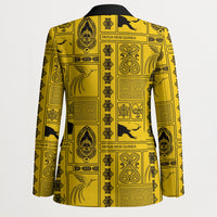 Papua New Guinea Heritage Motif Blazer Yellow Version LT05 - Polynesian Pride