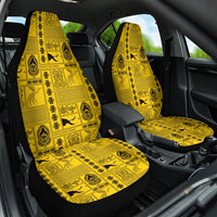 Papua New Guinea Heritage Motif Car Seat Cover Yellow Version LT05 One Size Yellow - Polynesian Pride