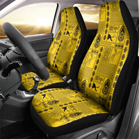 Papua New Guinea Heritage Motif Car Seat Cover Yellow Version LT05 - Polynesian Pride