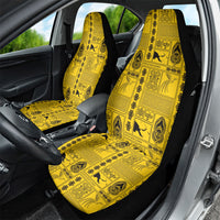 Papua New Guinea Heritage Motif Car Seat Cover Yellow Version LT05 - Polynesian Pride