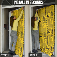 Papua New Guinea Heritage Motif Door Cover Yellow Version LT05 - Polynesian Pride