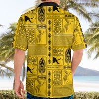 Papua New Guinea Heritage Motif Hawaiian Shirt Yellow Version LT05 - Polynesian Pride