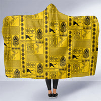 Papua New Guinea Heritage Motif Hooded Blanket Yellow Version LT05 One Size Yellow - Polynesian Pride