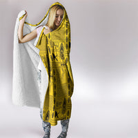 Papua New Guinea Heritage Motif Hooded Blanket Yellow Version LT05 - Polynesian Pride