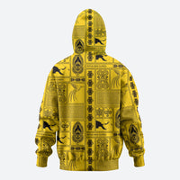 Papua New Guinea Heritage Motif Hoodie Yellow Version LT05 - Polynesian Pride