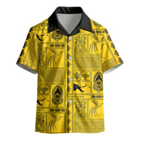 Papua New Guinea Heritage Motif Kid Hawaiian Shirt Yellow Version LT05 - Polynesian Pride