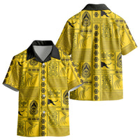 Papua New Guinea Heritage Motif Kid Hawaiian Shirt Yellow Version LT05 - Polynesian Pride