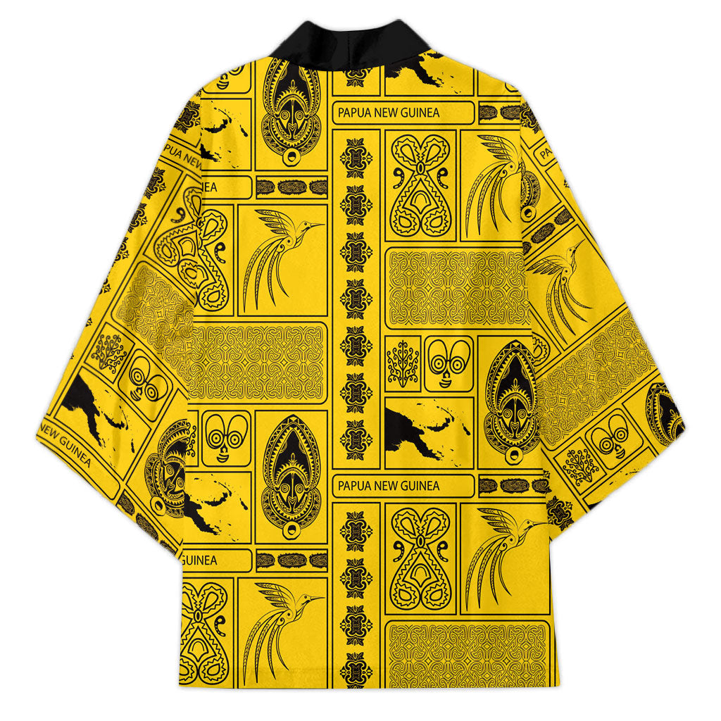 Papua New Guinea Heritage Motif Kimono Yellow Version LT05 - Polynesian Pride