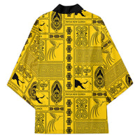 Papua New Guinea Heritage Motif Kimono Yellow Version LT05 - Polynesian Pride