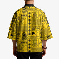 Papua New Guinea Heritage Motif Kimono Yellow Version LT05 - Polynesian Pride