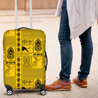 Papua New Guinea Heritage Motif Luggage Cover Yellow Version LT05 Yellow - Polynesian Pride