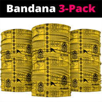 Papua New Guinea Heritage Motif Neck Gaiter Yellow Version LT05 package One Size: 25*50cm Yellow - Polynesian Pride