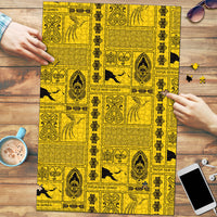Papua New Guinea Heritage Motif Puzzle Yellow Version LT05 Yellow - Polynesian Pride