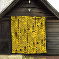Papua New Guinea Heritage Motif Quilt Yellow Version LT05 - Polynesian Pride