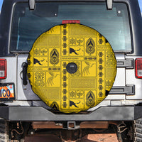 Papua New Guinea Heritage Motif Spare Tire Cover Yellow Version LT05 Yellow - Polynesian Pride