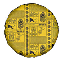Papua New Guinea Heritage Motif Spare Tire Cover Yellow Version LT05 - Polynesian Pride