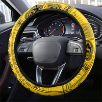 Papua New Guinea Heritage Motif Steering Wheel Cover Yellow Version LT05 - Polynesian Pride