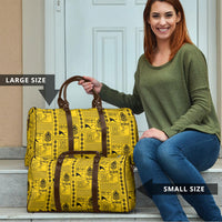 Papua New Guinea Heritage Motif Travel Bag Yellow Version LT05 - Polynesian Pride