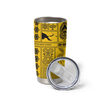 Papua New Guinea Heritage Motif Tumbler Cup Yellow Version LT05 - Polynesian Pride