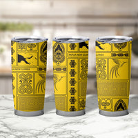 Papua New Guinea Heritage Motif Tumbler Cup Yellow Version LT05 - Polynesian Pride