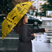 Papua New Guinea Heritage Motif Umbrella Yellow Version LT05 - Polynesian Pride