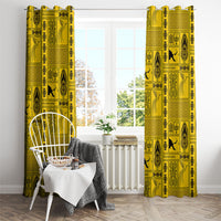 Papua New Guinea Heritage Motif Window Curtain Yellow Version LT05 - Polynesian Pride