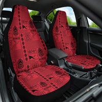 Papua New Guinea Heritage Motif Car Seat Cover Red Version LT05 One Size Red - Polynesian Pride