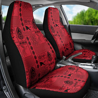 Papua New Guinea Heritage Motif Car Seat Cover Red Version LT05 - Polynesian Pride