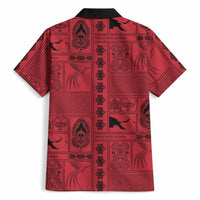 Papua New Guinea Heritage Motif Hawaiian Shirt Red Version LT05 - Polynesian Pride