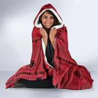Papua New Guinea Heritage Motif Hooded Blanket Red Version LT05 - Polynesian Pride