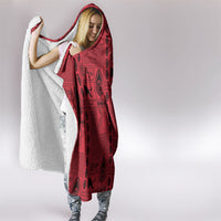 Papua New Guinea Heritage Motif Hooded Blanket Red Version LT05 - Polynesian Pride
