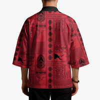Papua New Guinea Heritage Motif Kimono Red Version LT05 - Polynesian Pride