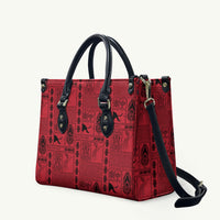 Papua New Guinea Heritage Motif Leather Bag Red Version LT05 Red - Polynesian Pride