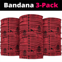 Papua New Guinea Heritage Motif Neck Gaiter Red Version LT05 package One Size: 25*50cm Red - Polynesian Pride