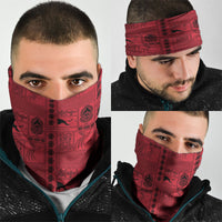 Papua New Guinea Heritage Motif Neck Gaiter Red Version LT05 - Polynesian Pride