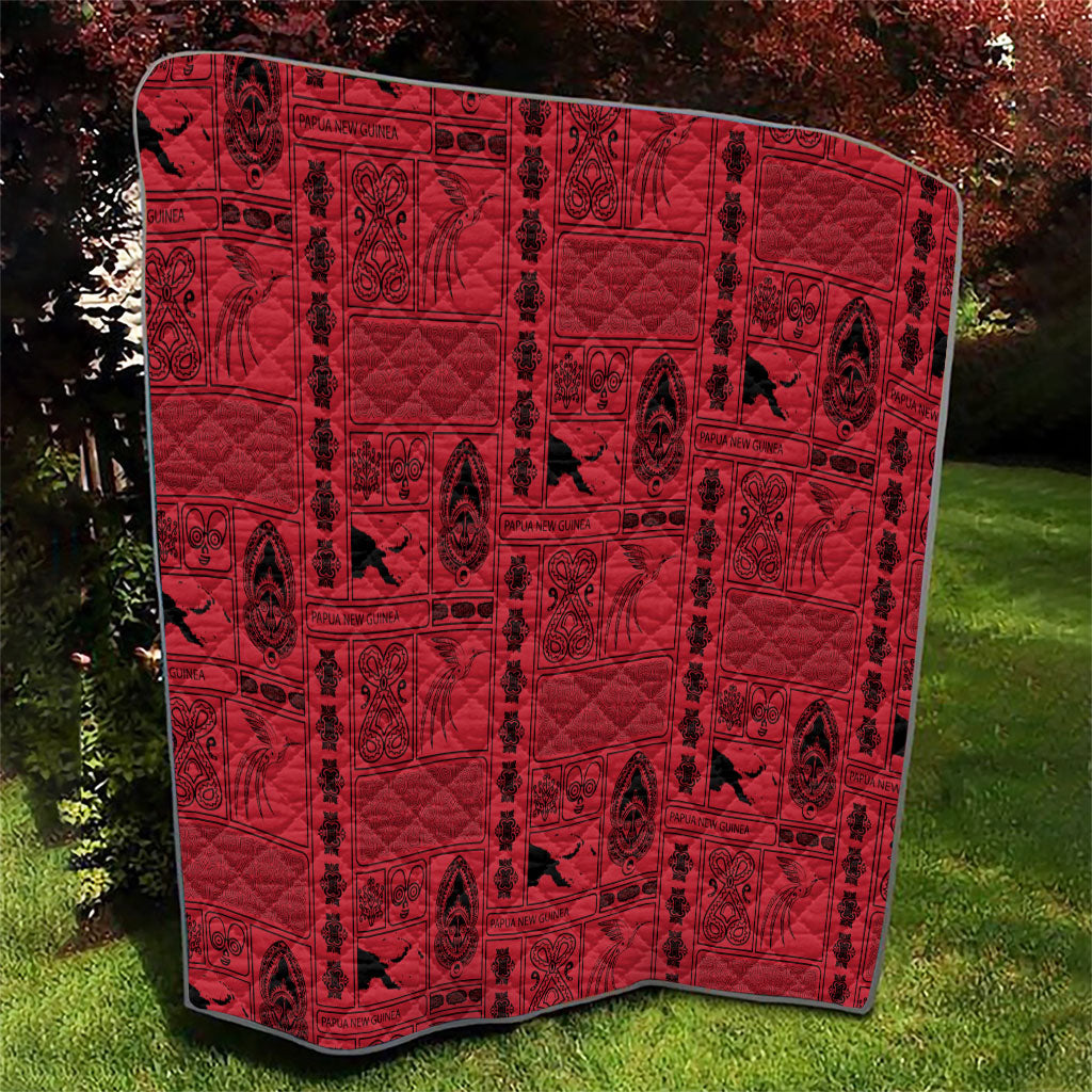 Papua New Guinea Heritage Motif Quilt Red Version LT05 - Polynesian Pride