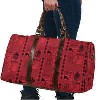 Papua New Guinea Heritage Motif Travel Bag Red Version LT05 - Polynesian Pride