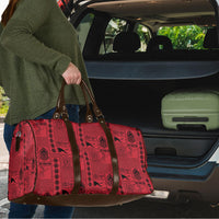 Papua New Guinea Heritage Motif Travel Bag Red Version LT05 - Polynesian Pride