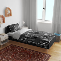 Papua New Guinea Heritage Motif Bedding Set Black Version LT05 - Polynesian Pride