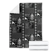 Papua New Guinea Heritage Motif Blanket Black Version LT05 - Polynesian Pride