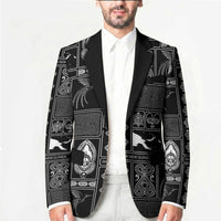 Papua New Guinea Heritage Motif Blazer Black Version LT05 - Polynesian Pride