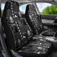 Papua New Guinea Heritage Motif Car Seat Cover Black Version LT05 - Polynesian Pride