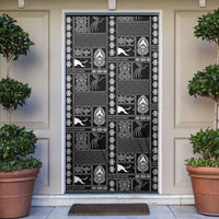 Papua New Guinea Heritage Motif Door Cover Black Version LT05 Black - Polynesian Pride