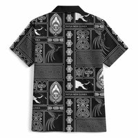Papua New Guinea Heritage Motif Hawaiian Shirt Black Version LT05 - Polynesian Pride