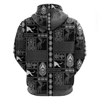 Papua New Guinea Heritage Motif Hoodie Black Version LT05 - Polynesian Pride