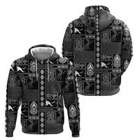 Papua New Guinea Heritage Motif Hoodie Black Version LT05 - Polynesian Pride