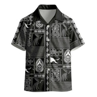 Papua New Guinea Heritage Motif Kid Hawaiian Shirt Black Version LT05 - Polynesian Pride